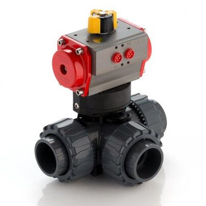 Common quotes - Pneumatically actuated DUAL BLOCK® 3-way ball valve DN 10:50