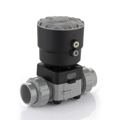 DKBUFC/CP NC - Pneumatically actuated 2-way diaphragm valve PN6 DN 15:65