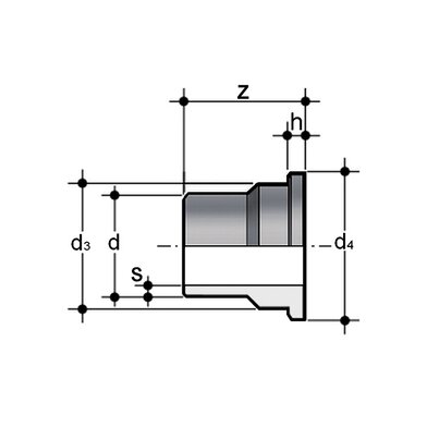 Q/BBM-C PN10 SDR 11 - S5 - Anschlussstutzen