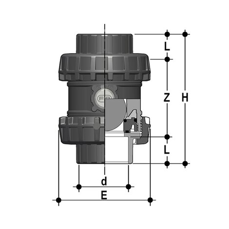 SXEIV - Clapet anti-retour à bille Easyfit DN 65:100