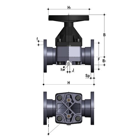 VMOM - Vanne à membrane DN 80:100