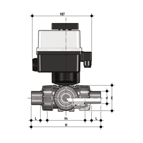 TKDDM/CE 90-240 V AC - Robinet à boisseau sphérique à commande électrique DN 10:50