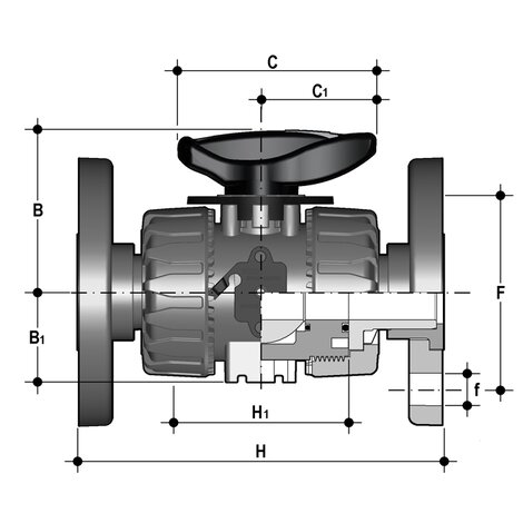 VKROAF - DUAL BLOCK® vanne à boisseau sphérique de régulation DN 10:50