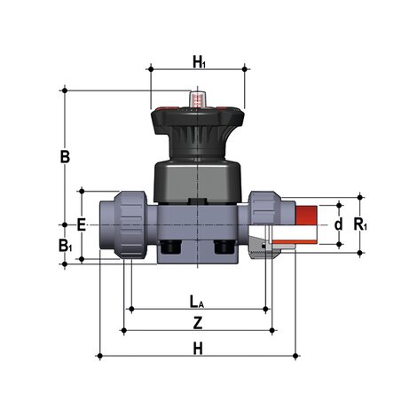 DKUIF - DIALOCK® 2-way diaphragm valve DN 15:65