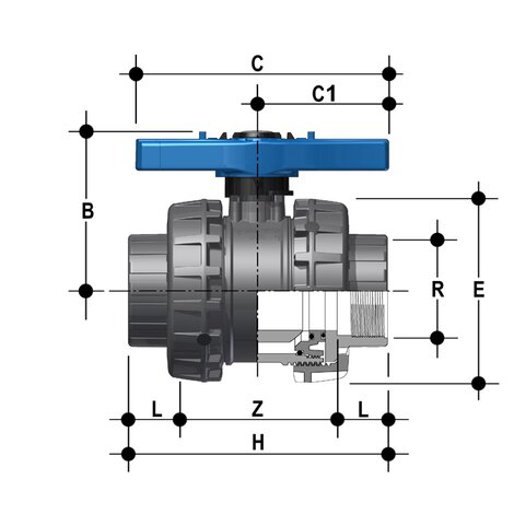 VEENV - Easyfit 2-Way Ball Valve DN 65:100