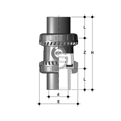 SSEJV/A316 - Clapet anti-retour à ressort Easyfit DN 10:50