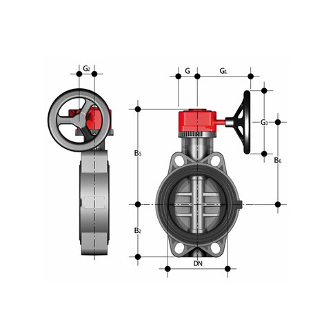 FEOV/RM - Butterfly valve DN 40:200