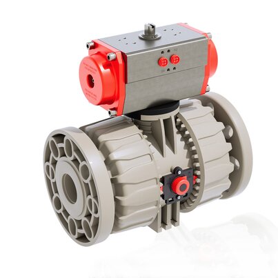 VKDOM - VKDOAM /CP NC - Pneumatisch betätigter 2-Wege DUAL BLOCK® Kugelhahn DN 65:100