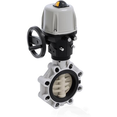 FKOM/CE 24V AC/DC - Electrically actuated butterfly valve DN 125:200