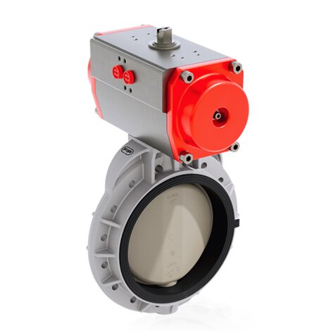 FKOM/CP DA - Pneumatically actuated butterfly valve DN 350:400