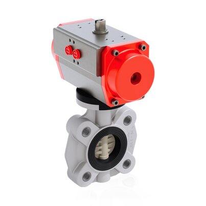 FKOM/CP DA LUG ISO-DIN - Pneumatically actuated butterfly valve DN 65