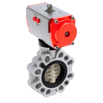 FKOM/CP DA LUG ISO-DIN - Pneumatically actuated butterfly valve DN 80:200