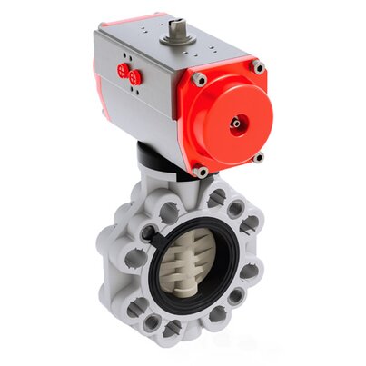 FKOM/CP NC LUG ANSI - Pneumatically actuated butterfly valve DN 80:200