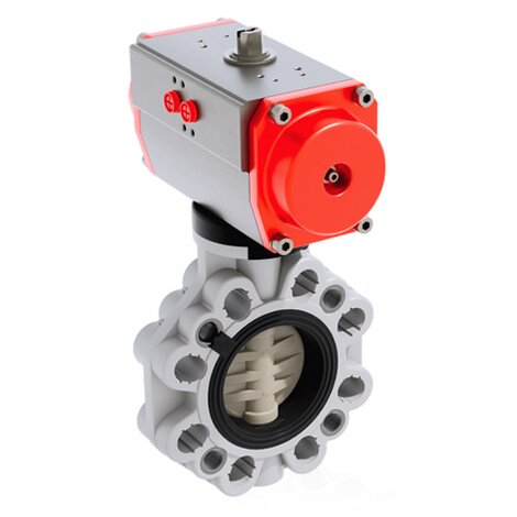 FKOM/CP NC LUG ISO-DIN - Pneumatically actuated butterfly valve DN 80:200