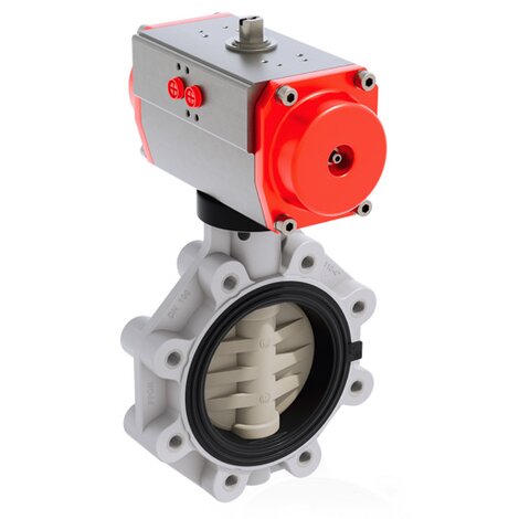 FKOM/CP NC LUG ISO-DIN - Pneumatically actuated butterfly valve DN 80:200