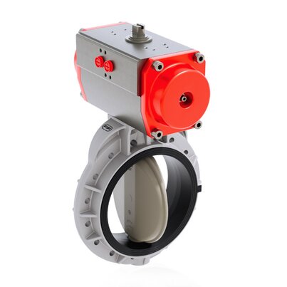 FKOM/CP NO - Pneumatically actuated butterfly valve DN 350:400