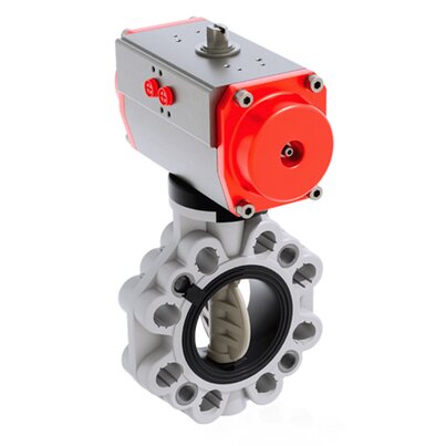 FKOM/CP NO LUG ANSI - Pneumatically actuated butterfly valve DN 80:200