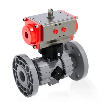 VKDOC/CP NO - DUAL BLOCK® 2-Weg-Kugelhahn pneumatisch betätigt DN 10:50