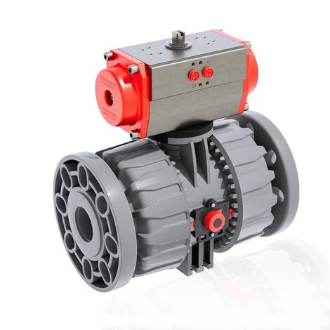 VKDOC - VKDOAC /CP NO - Pneumatically actuated ball valve DN 65:100