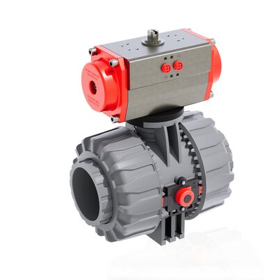 VKDIC/CP NO - Vanne à bille à 2 voies DUAL BLOCK® à commande pneumatique DN 65:100