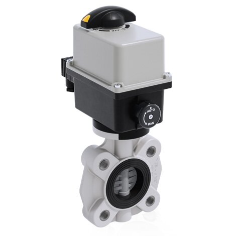 FKOC/CE 90-240V AC LUG ISO-DIN - Electrically actuated butterfly valve DN 65:100