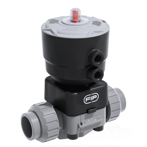 DKUIC/CP DA - Pneumatically actuated 2-way diaphragm valve PN 10 DN 15:65