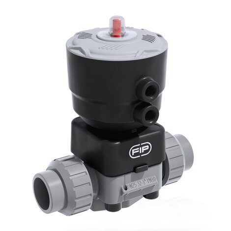 DKUAC/CP NO - Pneumatically actuated 2-way diaphragm valve PN 10 DN 15:65