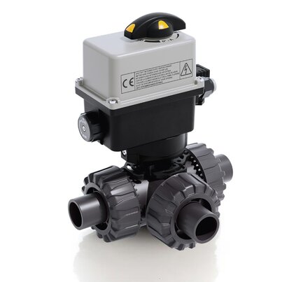 TKDDV/CE 90-240 V AC - Electrically actuated DUAL BLOCK® 3-way ball valve DN 10:50