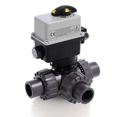 TKDJV/CE 90-240 V AC - Electrically actuated DUAL BLOCK® 3-way ball valve DN 10:50