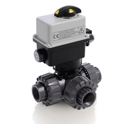 TKDGV/CE 90-240 V AC - Electrically actuated DUAL BLOCK® 3-way ball valve DN 10:50