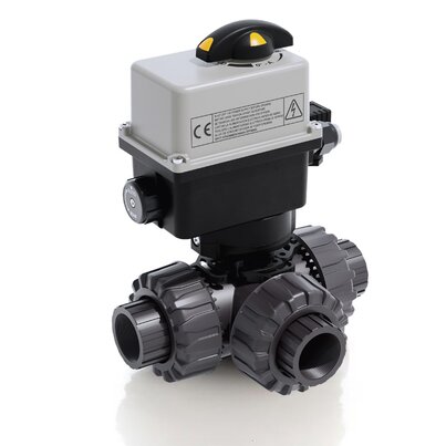TKDNV/CE 90-240 V AC - Electrically actuated DUAL BLOCK® 3-way ball valve DN 10:50