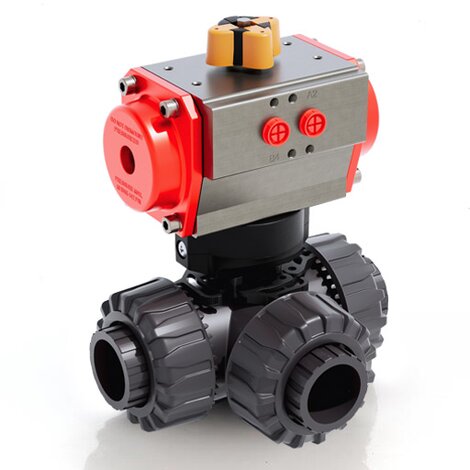TKDIV/CP SA - Pneumatically actuated ball valve DN 10:50