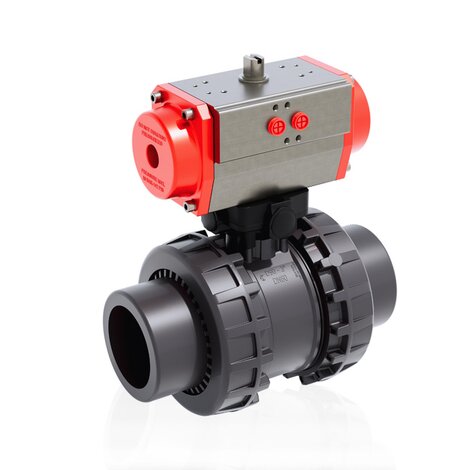 VXEJV/CP DA - Robinet à boisseau sphérique 2 voies Easyfit à actionnement pneumatique DN 65:100