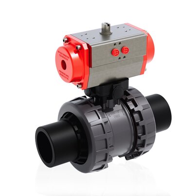 VXEBEV/CP NC - pneumatically actuated Easyfit 2-way ball valve