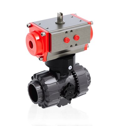 VKDLV/CP DA - DUAL BLOCK® Vanne à boisseau sphérique à 2 voies à commande pneumatique DN 10:50