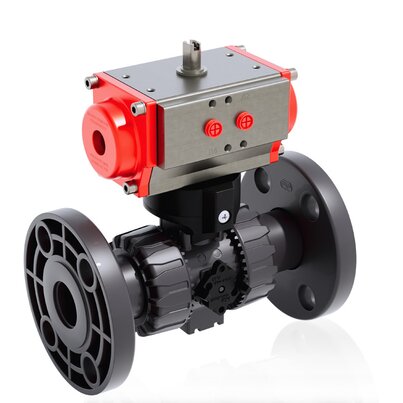 VKDOAV/CP NC - Pneumatisch betätigter DUAL BLOCK® Kugelhahn DN 10:50