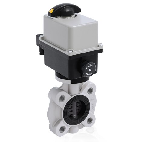 FKOV/CE 24V AC/DC LUG ISO-DIN - Electrically actuated butterfly valve DN 65:100