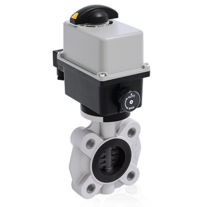 FKOV/CE 90-240V AC LUG ISO-DIN - Electrically actuated butterfly valve DN 65:100