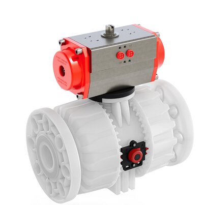 VKDOF - VKDOAF /CP NO - Pneumatisch betätigter 2-Wege DUAL BLOCK® Kugelhahn DN 65:100