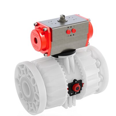 VKDOF - VKDOAF /CP DA - Pneumatisch betätigter 2-Wege DUAL BLOCK® Kugelhahn DN 65:100