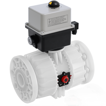 VKDOF - VKDOAF /CE 24 V AC/DC - Elektrisch betätigter 2-Wege DUAL BLOCK® Kugelhahn DN 65:100