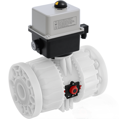 VKDOF - VKDOAF /CE 90-240 V AC - Elektrisch betätigter 2-Wege DUAL BLOCK® Kugelhahn DN 65:100