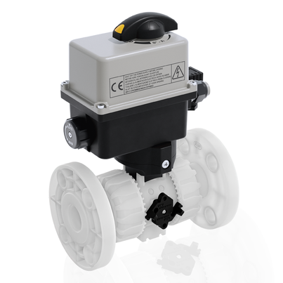 VKDOF/CE 90-240 V AC - DUAL BLOCK® Elektrisch betätigter 2-Wege-Kugelhahn DN 10:50
