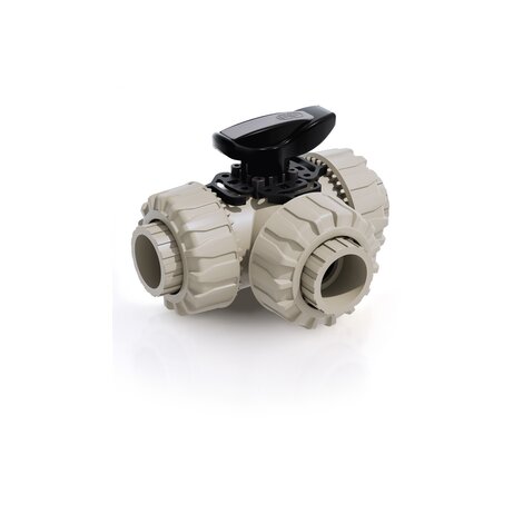 Valvola a sfera a 3 vie DUAL BLOCK® TKDIM DN 15:50 in PP-H