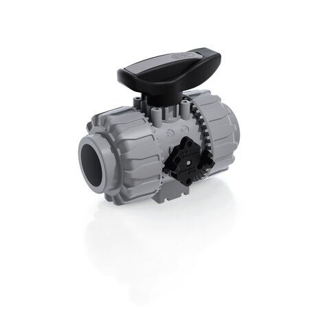 Render della valvola a sfera a due vie DUAL BLOCK® VKDAC - DN 10:50 in PVC-C