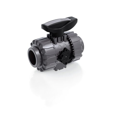 Render della valvola a sfera a 2 vie DUAL BLOCK® VKDAV - DN 10:50 in PVC-U