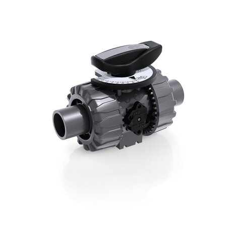 Render della valvola di regolazione a sfera DUAL BLOCK® VKRDV - DN 10:50 in PVC-U