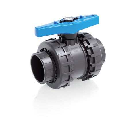 Render della valvola a sfera a 2 vie Easyfit VEELV - DN 65:100 in PVC-U