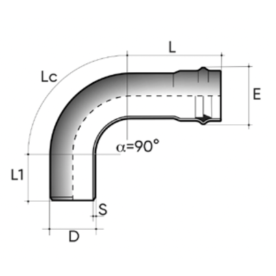 POWER-LOCK 90° F/F PN10 coude 