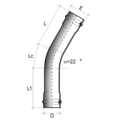 POWER-LOCK 22° F/F PN10 coude 